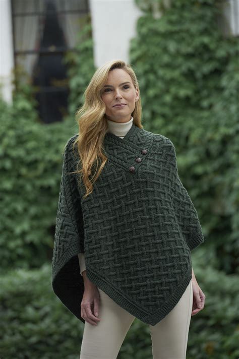 knitted poncho for women.